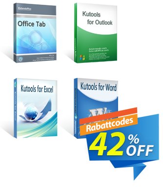 Office Tab + Kutools for Excel / Outlook / WordVerkaufsförderung 42% OFF Office Tab + Kutools for Excel / Outlook / Word, verified