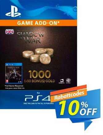 Middle-Earth: Shadow of War - 1050 Gold PS4 discount coupon Middle-Earth: Shadow of War - 1050 Gold PS4 Deal - Middle-Earth: Shadow of War - 1050 Gold PS4 Exclusive Easter Sale offer 