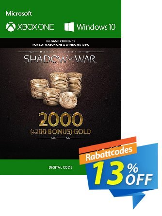Middle-Earth: Shadow of War - 2200 Gold Xbox One discount coupon Middle-Earth: Shadow of War - 2200 Gold Xbox One Deal - Middle-Earth: Shadow of War - 2200 Gold Xbox One Exclusive Easter Sale offer 