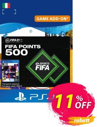 FIFA 21 Ultimate Team 500 Points Pack PS4/PS5 (Italy) discount coupon FIFA 21 Ultimate Team 500 Points Pack PS4/PS5 (Italy) Deal 2024 CDkeys - FIFA 21 Ultimate Team 500 Points Pack PS4/PS5 (Italy) Exclusive Sale offer 