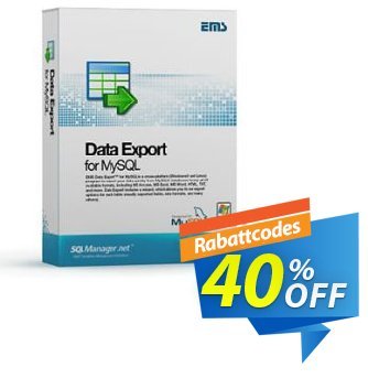 EMS Data Export for MySQL (Business) + 1 Year Maintenance Coupon, discount Coupon code EMS Data Export for MySQL (Business) + 1 Year Maintenance. Promotion: EMS Data Export for MySQL (Business) + 1 Year Maintenance Exclusive offer 