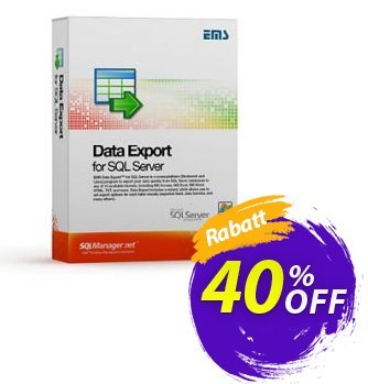 EMS Data Export for SQL Server (Business) + 1 Year Maintenance Coupon, discount Coupon code EMS Data Export for SQL Server (Business) + 1 Year Maintenance. Promotion: EMS Data Export for SQL Server (Business) + 1 Year Maintenance Exclusive offer 