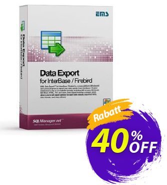 EMS Data Export for InterBase/Firebird (Business) + 1 Year Maintenance Coupon, discount Coupon code EMS Data Export for InterBase/Firebird (Business) + 1 Year Maintenance. Promotion: EMS Data Export for InterBase/Firebird (Business) + 1 Year Maintenance Exclusive offer 