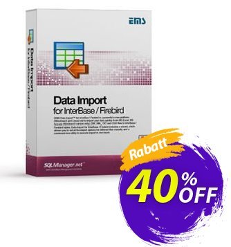EMS Data Import for InterBase/Firebird (Business) + 3 Year Maintenance Coupon, discount Coupon code EMS Data Import for InterBase/Firebird (Business) + 3 Year Maintenance. Promotion: EMS Data Import for InterBase/Firebird (Business) + 3 Year Maintenance Exclusive offer 