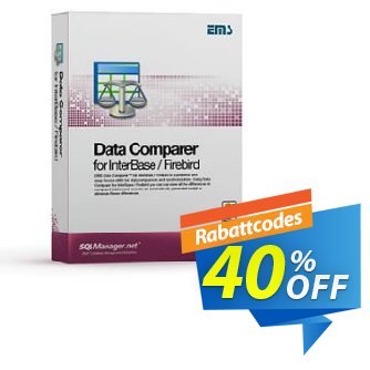 EMS Data Comparer for InterBase/Firebird (Business) + 1 Year Maintenance Coupon, discount Coupon code EMS Data Comparer for InterBase/Firebird (Business) + 1 Year Maintenance. Promotion: EMS Data Comparer for InterBase/Firebird (Business) + 1 Year Maintenance Exclusive offer 