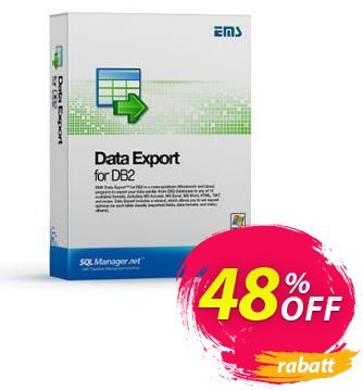 EMS Data Export for DB2 (Business) + 1 Year Maintenance Coupon, discount Coupon code EMS Data Export for DB2 (Business) + 1 Year Maintenance. Promotion: EMS Data Export for DB2 (Business) + 1 Year Maintenance Exclusive offer 