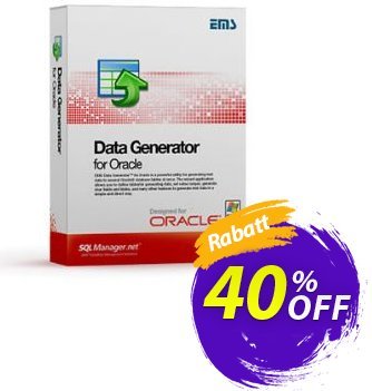 EMS Data Generator for Oracle (Business) + 1 Year Maintenance Coupon, discount Coupon code EMS Data Generator for Oracle (Business) + 1 Year Maintenance. Promotion: EMS Data Generator for Oracle (Business) + 1 Year Maintenance Exclusive offer 