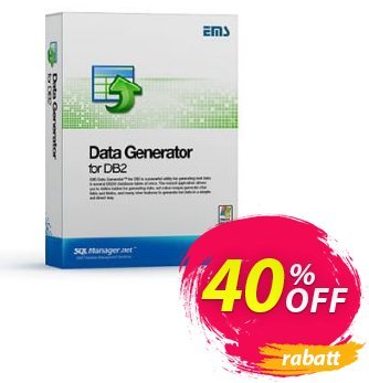 EMS Data Generator for DB2 (Business) + 1 Year Maintenance Coupon, discount Coupon code EMS Data Generator for DB2 (Business) + 1 Year Maintenance. Promotion: EMS Data Generator for DB2 (Business) + 1 Year Maintenance Exclusive offer 