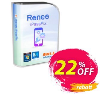 Renee iPassFix For Windows Coupon, discount Renee iPassFix For Windows Super promotions code 2024. Promotion: Super promotions code of Renee iPassFix For Windows 2024