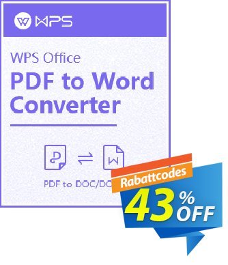 WPS PDF to Word Converter Coupon, discount Avangate Winter Contest. Promotion: WPS PDF to Word OFF