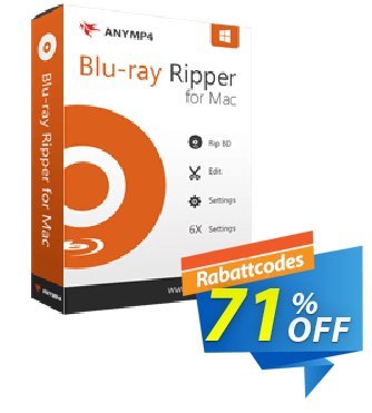 AnyMP4 Blu-ray Ripper for Mac Lifetime discount coupon AnyMP4 coupon (33555) - 