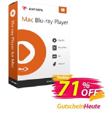 AnyMP4 Mac Blu-ray Player lifetime discount coupon AnyMP4 coupon (33555) - 