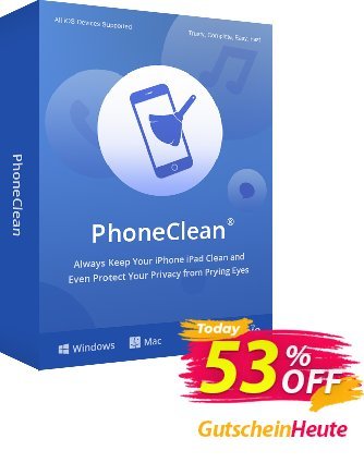 PhoneClean Pro for Mac (family license) Coupon, discount PhoneClean Pro for Mac Dreaded deals code 2024. Promotion: $20 discount offer for PhoneClean Pro Family License.