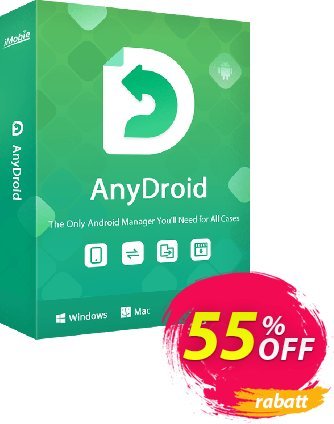 iMobie AnyDroid for MAC (1 year license) Coupon, discount AnyDroid - 1-year license for Mac Formidable sales code 2024. Promotion: Formidable sales code of AnyDroid - 1-year license for Mac 2024
