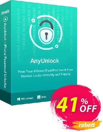 AnyUnlock - Unlock Screen Passcode (3-Month Plan)Nachlass 40% OFF AnyUnlock - Unlock Screen Passcode (3-Month Plan), verified