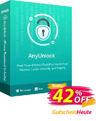 AnyUnlock - Unlock Screen Passcode (1-Year Plan)Nachlass 40% OFF AnyUnlock - Unlock Screen Passcode (1-Year Plan), verified