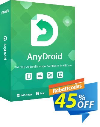 iMobie AnyDroid for MAC Family Plan (Lifetime license) Coupon, discount 45% OFF AnyDroid for MAC Family Plan (Lifetime license), verified. Promotion: Super discount code of AnyDroid for MAC Family Plan (Lifetime license), tested & approved