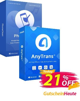 PhoneClean + AnyTrans Family Bundle for Mac Coupon, discount PhoneClean + AnyTrans Family Bundle for Mac Dreaded sales code 2024. Promotion: Dreaded sales code of PhoneClean + AnyTrans Family Bundle for Mac 2024
