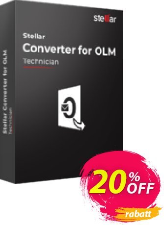 OLM to PST Converter discount (Technician) Coupon, discount Stellar Converter for OLM Technician [1 Year Subscription] exclusive sales code 2024. Promotion: NVC Exclusive Coupon