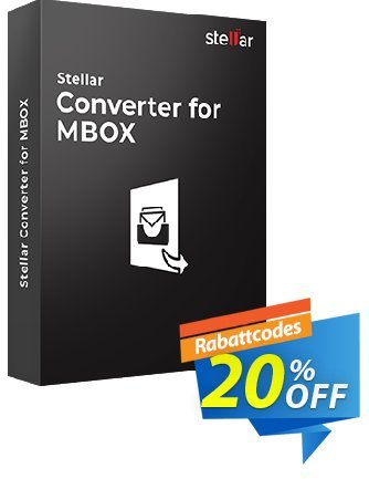 Stellar MBOX to PST Converter Coupon, discount Stellar Converter for MBOX amazing promo code 2024. Promotion: NVC Exclusive Coupon