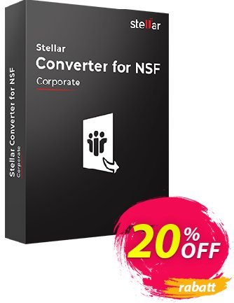 Stellar NSF to PST Converter Gutschein Stellar Converter for NSF Corporate [1 Year Subscription] awful offer code 2024 Aktion: NVC Exclusive Coupon