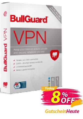 BullGuard VPN 1 month plan Coupon, discount 5% OFF BullGuard VPN 1 month plan, verified. Promotion: Awesome promo code of BullGuard VPN 1 month plan, tested & approved