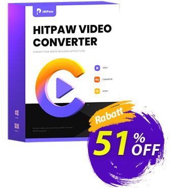 HitPaw Video Converter (1 Year) Coupon, discount 50% OFF HitPaw Video Converter (1 Year), verified. Promotion: Impressive deals code of HitPaw Video Converter (1 Year), tested & approved