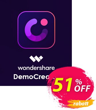 Wondershare DemoCreator for MAC discount coupon 51% OFF Wondershare DemoCreator for MAC, verified - Wondrous discounts code of Wondershare DemoCreator for MAC, tested & approved