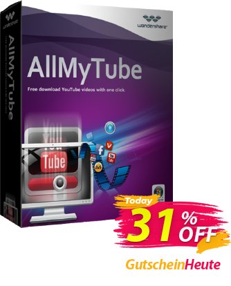 Wondershare AllMyTube for Windows (Lifetime, 1 Year, Family license) discount coupon 30% OFF Wondershare AllMyTube for Windows (Lifetime, 1 Year, Family license), verified - Wondrous discounts code of Wondershare AllMyTube for Windows (Lifetime, 1 Year, Family license), tested & approved