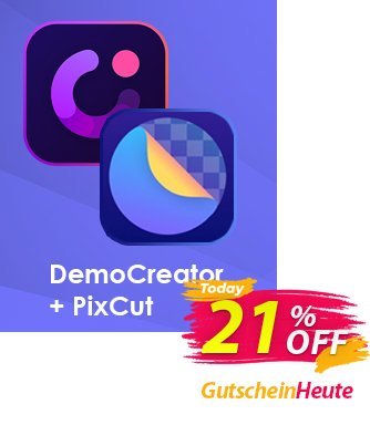 Bundle: Wondershare DemoCreator + PixCut Gutschein 20% OFF Bundle: Wondershare DemoCreator + PixCut, verified Aktion: Wondrous discounts code of Bundle: Wondershare DemoCreator + PixCut, tested & approved