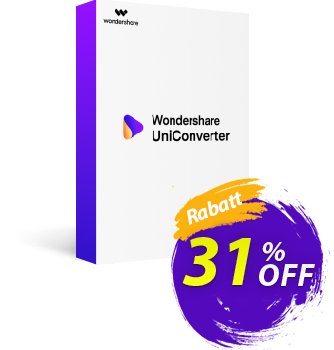 Wondershare UniConverterFörderung 38% OFF Wondershare UniConverter, verified