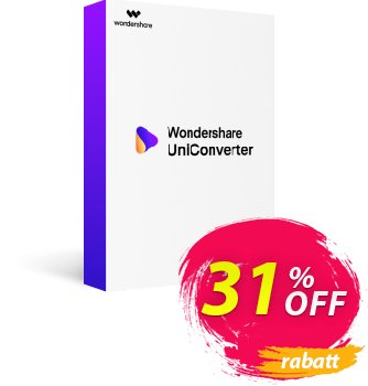 Wondershare UniConverter for Mac Coupon, discount Wondeshare UniConverter for Mac dreaded sales code 2024. Promotion: Wondershare VCU mac exclusive offer for affiliate newsletter