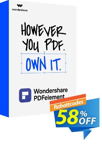 Wondershare PDFelement PRO - Perpetual License  Gutschein 58% OFF Wondershare PDFelement PRO (Perpetual License), verified Aktion: Wondrous discounts code of Wondershare PDFelement PRO (Perpetual License), tested & approved