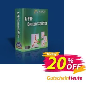 A-PDF Content Splitter discount coupon A-PDF Coupon (9891) - 20% IVS and A-PDF