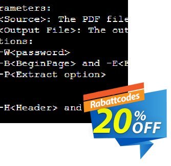 A-PDF Text Extractor Command Line discount coupon A-PDF Coupon (9891) - PTCMD console discount