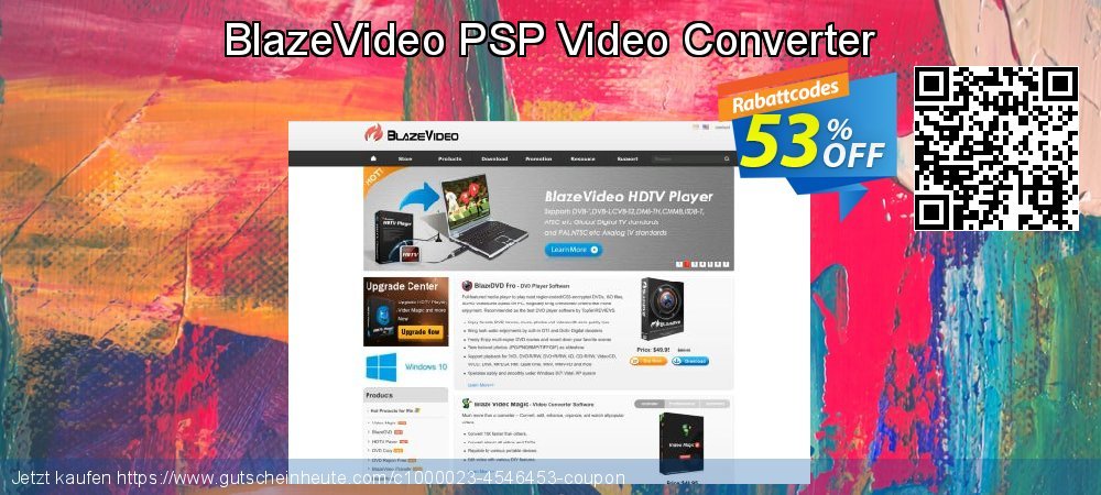 BlazeVideo PSP Video Converter fantastisch Preisnachlässe Bildschirmfoto