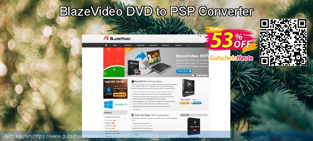 BlazeVideo DVD to PSP Converter fantastisch Preisnachlässe Bildschirmfoto