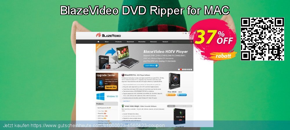 BlazeVideo DVD Ripper for MAC aufregende Förderung Bildschirmfoto