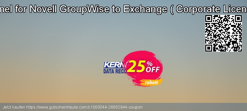 Kernel for Novell GroupWise to Exchange -  Corporate License   ausschließlich Ausverkauf Bildschirmfoto