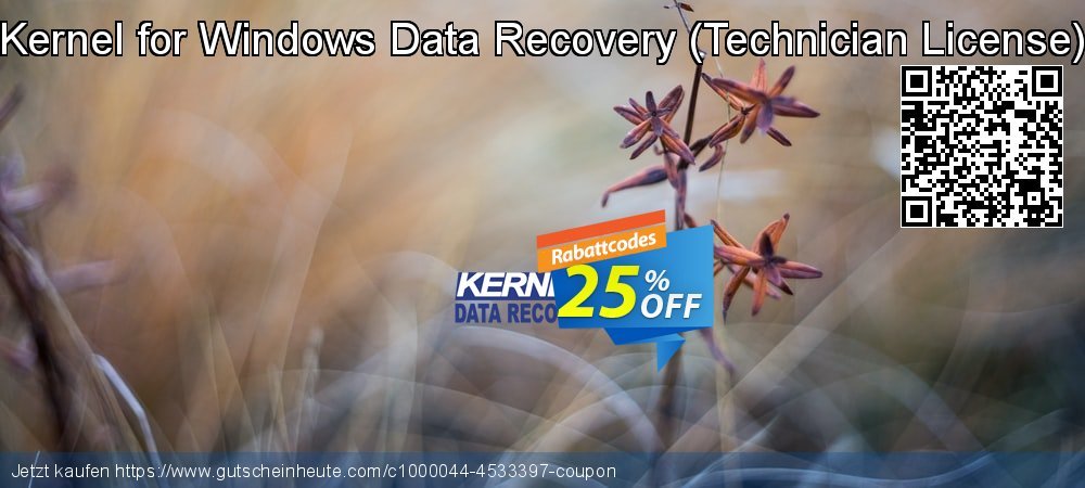 Kernel for Windows Data Recovery - Technician License  toll Promotionsangebot Bildschirmfoto