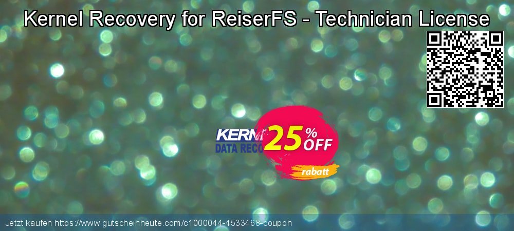 Kernel Recovery for ReiserFS - Technician License genial Ermäßigung Bildschirmfoto