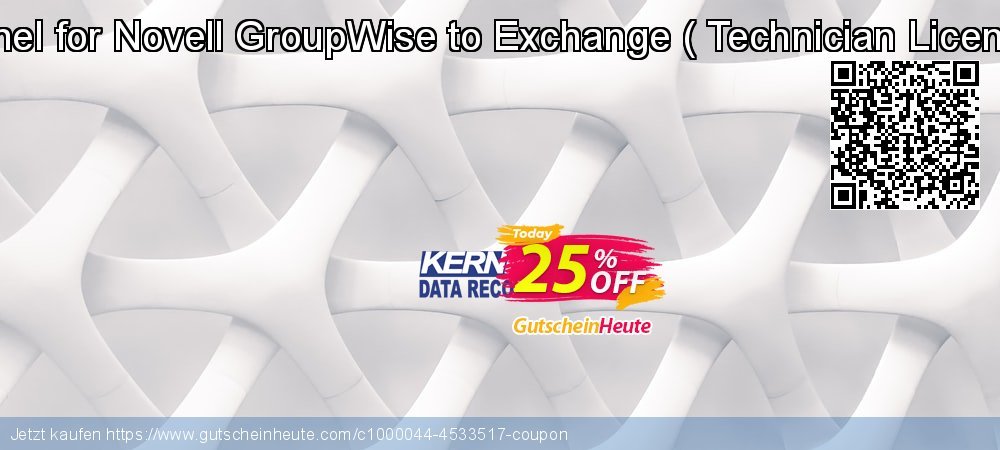 Kernel for Novell GroupWise to Exchange -  Technician License   wundervoll Nachlass Bildschirmfoto