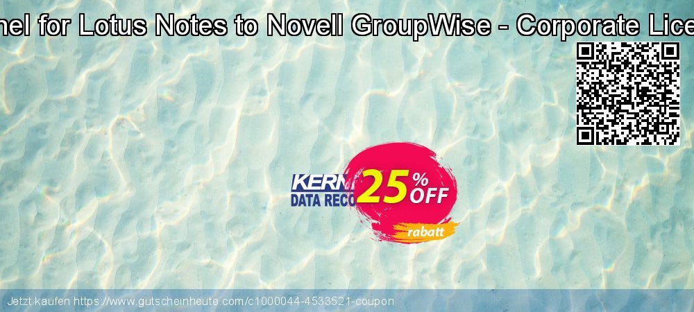 Kernel for Lotus Notes to Novell GroupWise - Corporate License toll Verkaufsförderung Bildschirmfoto
