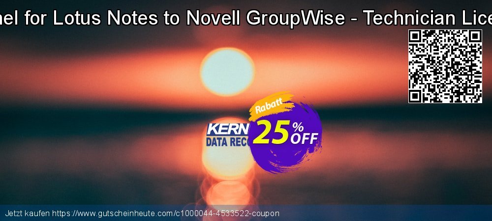 Kernel for Lotus Notes to Novell GroupWise - Technician License Exzellent Ausverkauf Bildschirmfoto