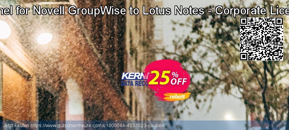 Kernel for Novell GroupWise to Lotus Notes - Corporate License beeindruckend Außendienst-Promotions Bildschirmfoto