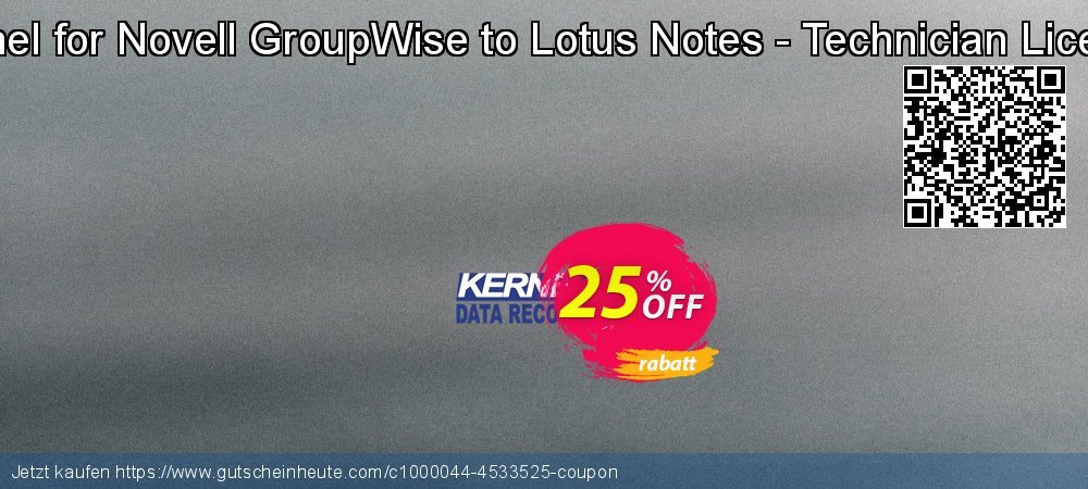 Kernel for Novell GroupWise to Lotus Notes - Technician License aufregenden Preisnachlass Bildschirmfoto
