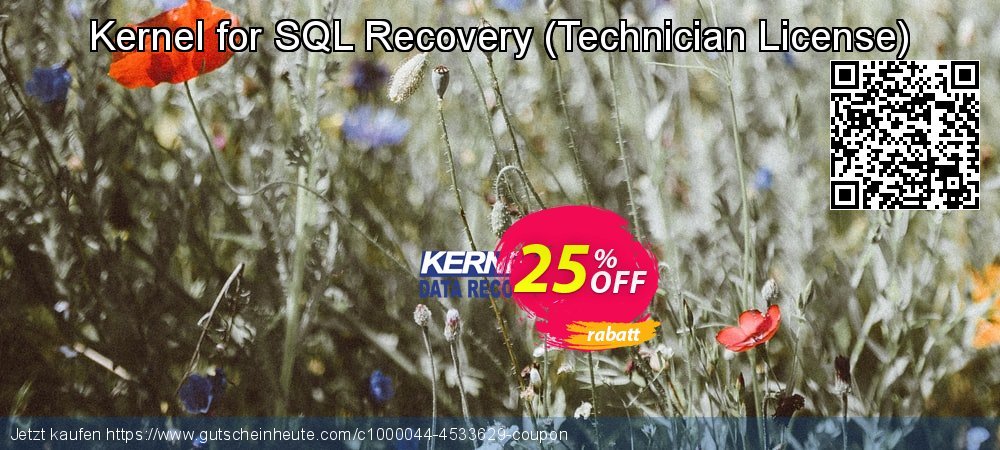 Kernel for SQL Recovery - Technician License  ausschließenden Beförderung Bildschirmfoto