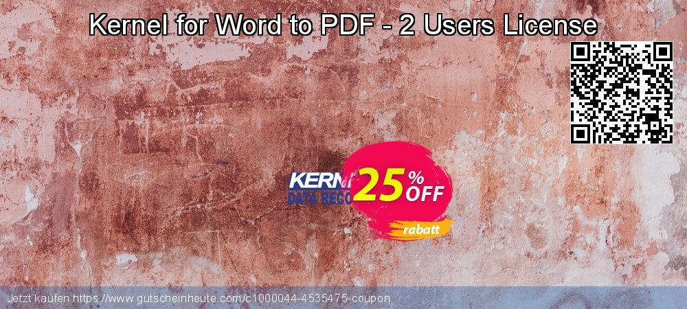 Kernel for Word to PDF - 2 Users License Exzellent Disagio Bildschirmfoto