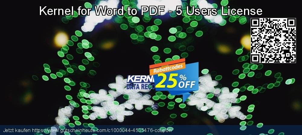 Kernel for Word to PDF - 5 Users License beeindruckend Verkaufsförderung Bildschirmfoto