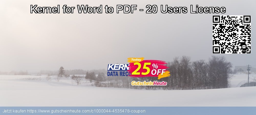 Kernel for Word to PDF - 20 Users License aufregenden Außendienst-Promotions Bildschirmfoto